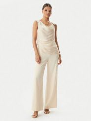 Rinascimento Kombinezon CFC0020280002 Beżowy jasny Regular Fit. Brązowe kombinezony damskie RINASCIMENTO, xl, bez wzorów, z syntetyku, bez kołnierzyka, bez ramiączek. Za 819.99 zł.