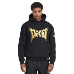 Bluza z kapturem Tapout Poway. Czarne bluzy z kapturem męskie TAPOUT, xl, z bawełny. Za 247.50 zł.