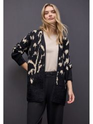 Street One Kardigan w kolorze czarno-kremowym rozmiar: 40. Brązowe kardigany damskie Street One, bez wzorów, z bawełny. Za 174.84 zł.