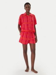 DKNY Piżama YI90113 Różowy Regular Fit. Czerwone piżamy damskie DKNY, xs, bez wzorów, z wiskozy, bez ramiączek. Za 379.99 zł.