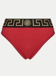 Versace Figi klasyczne z wysokim stanem AUD01050 1A10011 Czerwony. Czerwone figi damskie Versace, bez wzorów, z bawełny. Za 189.99 zł.