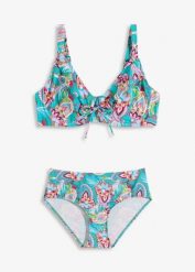 Bikini minimizer na fiszbinach (kompl. 2-cz.). Niebieskie bikini damskie bonprix, bez wzorów. Za 119.99 zł.
