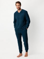 Admas Piżama "Admas home" w kolorze granatowym rozmiar: S. Niebieskie piżamy męskie admas, s, bez wzorów, bez ramiączek. Za 165.99 zł.