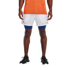 Spodenki fitness męskie Under Armour Vanish Wvn 2In1 Vent Sts. Białe szorty sportowe męskie Under Armour, m, na fitness i siłownię. Za 139.99 zł.