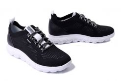 GEOX D15NUA 0006K C9999 black, półbuty damskie. Czarne półbuty damskie Geox, bez wzorów, bez obcasa. Za 328.93 zł.