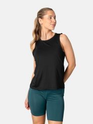 KARI TRAA Top sportowy "Ava" w kolorze czarnym rozmiar: L. Czarne topy damskie Kari Traa, l, bez wzorów, z materiału, bez kołnierzyka. Za 100.99 zł.