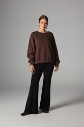 SPODNIE MERCEDES CZARNE S - Flawless. Czarne spodnie materiałowe damskie Flawless, bez wzorów, z dzianiny, eleganckie, z podwyższonym stanem. Za 349.00 zł.