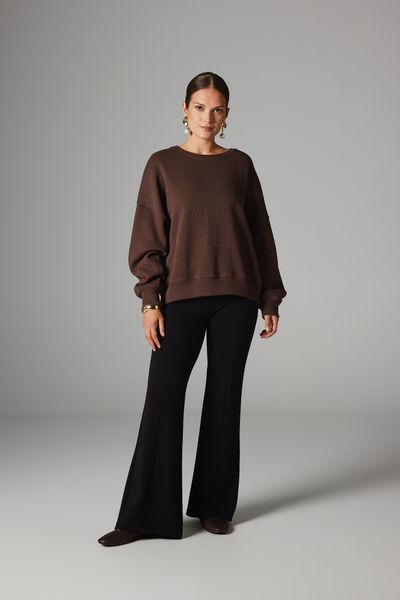 SPODNIE MERCEDES CZARNE M - Flawless. Czarne spodnie materiałowe damskie Flawless, bez wzorów, z dzianiny, eleganckie, z podwyższonym stanem. Za 349.00 zł.