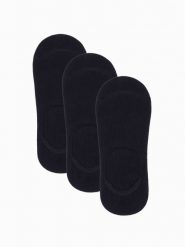 Skarpety męskie stopki 3-pak - czarne V2 - Rozmiar: one size. Czarne skarpetki męskie Ombre Clothing, bez wzorów, z bawełny. W wyprzedaży za 14.99 zł.