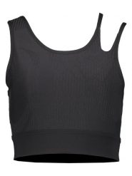 Reebok Top sportowy w kolorze czarnym rozmiar: M. Czarne topy damskie Reebok, m, bez wzorów, z materiału, bez ramiączek. Za 118.95 zł.