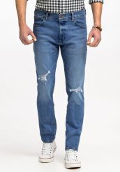 WRANGLER LARSTON MĘSKIE SPODNIE JEANSOWE JEANSY DŻINSY TROPIC THUNDER W18SYLY87 112330758. Jeansy męskie Wrangler. Za 229.99 zł.