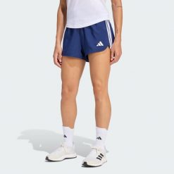 Szorty treningowe Pacer Workout Woven High Rise. Białe szorty damskie Adidas, bez wzorów, sportowe. Za 149.00 zł.