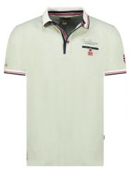 Geographical Norway Koszulka polo "Kblended" w kolorze zielonym rozmiar: M. Zielone koszulki polo męskie Geographical Norway, m, bez wzorów, z bawełny, bez ramiączek. Za 83.62 zł.