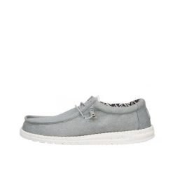 HeyDude Męskie Mokasyny Wally Stretch Canvas. Szare mokasyny męskie Hey dude, z materiału. Za 259.00 zł.