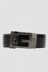 GUESS Czarny męski pasek Pant Belt H35, Rozmiar M. Czarne paski męskie Guess, z aplikacjami, z jeansu, eleganckie. W wyprzedaży za 299.99 zł.