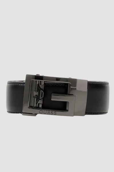 GUESS Czarny męski pasek Pant Belt H35, Rozmiar XL. Czarne paski męskie Guess, z aplikacjami, z jeansu, eleganckie. W wyprzedaży za 209.99 zł.