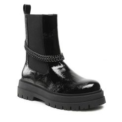 Botki DeeZee. Czarne botki damskie DeeZee, bez obcasa, na płaskiej podeszwie, bez zapięcia. Za 199.99 zł.