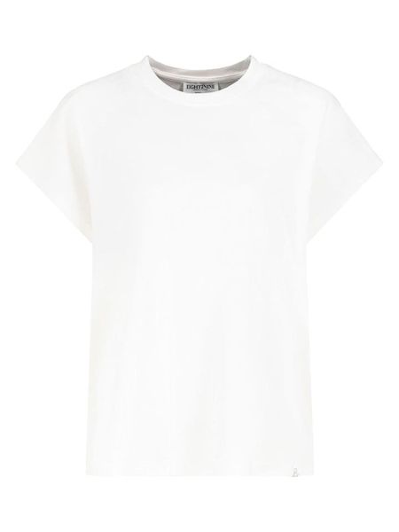 Eight2Nine Koszulka w kolorze białym rozmiar: S. Białe bluzki damskie Eight2Nine, s, bez wzorów, z bawełny, bez kołnierzyka, bez ramiączek. Za 43.99 zł.