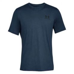 Koszulka sportowa męska Under Armour Sportstyle Left Chest. Niebieskie t-shirty sportowe męskie Under Armour, m, bez ramiączek, na fitness i siłownię. Za 162.00 zł.