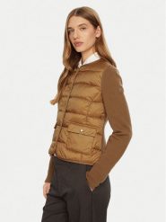 Tommy Hilfiger Kurtka puchowa WW0WW44343 Brązowy Slim Fit. Brązowe kurtki damskie Tommy Hilfiger, s, bez wzorów, z puchu, bez kaptura. Za 879.99 zł.