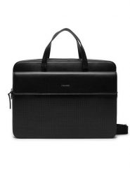 Calvin Klein Torba na laptopa Vertical Lines K50K512257 Czarny. Czarne torby na laptopa damskie CALVIN KLEIN, bez wzorów, ze skóry. Za 719.99 zł.