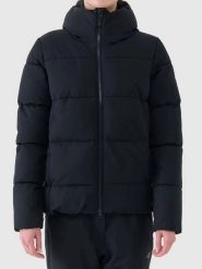 4F Kurtka narciarska w kolorze czarnym rozmiar: L. Czarne kurtki narciarskie i snowboardowe damskie 4f, l, bez wzorów, z puchu, bez kaptura, narciarskie. Za 195.77 zł.