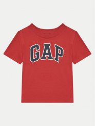 Gap T-Shirt 609749-05 Czerwony Regular Fit. Czerwone t-shirty chłopięce GAP, bez wzorów, z bawełny, bez ramiączek. Za 49.99 zł.