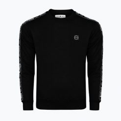 Bluza męska Octagon Stripe. Czarne bluzy bez kaptura męskie OCTAGON, l, z bawełny. Za 199.99 zł.