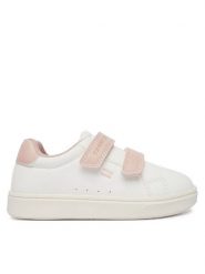 Tommy Hilfiger Sneakersy Low Cut Velcro Sneaker T1A9-35063-1355 M Kremowy. Białe buty sportowe dziewczęce Tommy Hilfiger, bez wzorów, ze skóry, bez zapięcia. Za 284.99 zł.