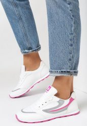 Biało-Różowe Buty Sportowe Chloette. Białe obuwie treningowe damskie Born2be, na fitness i siłownię. Za 74.99 zł.