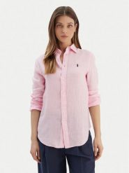Polo Ralph Lauren Koszula 211970730514 Różowy Regular Fit. Czerwone koszule damskie Polo Ralph Lauren, xl, bez wzorów, ze lnu, bez kołnierzyka, bez ramiączek. Za 819.99 zł.