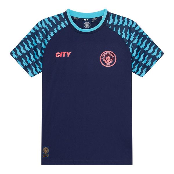Męska koszulka piłkarska Manchester City. Niebieskie t-shirty sportowe męskie MANCHESTER CITY, m, bez ramiączek, do piłki nożnej. W wyprzedaży za 109.99 zł.