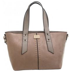 Bessie London torebka beżowa. Brązowe shopper bag damskie Bessie London, bez wzorów, bez dodatków. W wyprzedaży za 169.00 zł.