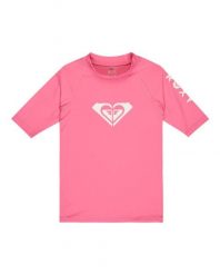 Koszulka dziewczęca z filtrem UV WHOLE HEARTED z krótkim rękawem. Czerwone koszulki dziewczęce Roxy, bez wzorów, z elastanu, bez ramiączek. Za 79.99 zł.