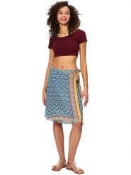 Aller Simplement Spódnica w kolorze niebiesko-beżowym rozmiar: 34-40. Niebieskie spódniczki damskie Aller Simplement, bez wzorów, z bawełny, z podwyższonym stanem, midi. Za 56.99 zł.