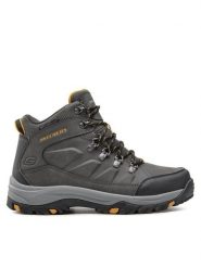 Skechers Trapery Daggett 204642CHAR Szary. Szare buty zimowe męskie Skechers, ze skóry, bez zapięcia. Za 299.99 zł.