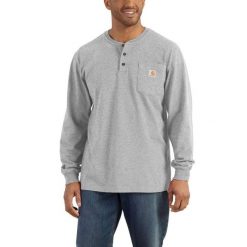 Koszulka bawełniana męska z długim rękawem Carhartt Pocket Henley L/S. Czarne koszulki męskie z długim rękawem Carhartt, l, z bawełny. Za 141.99 zł.