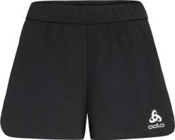 Spodenki damskie do biegania Zeroweight 3 inch. Czarne szorty damskie Odlo, bez wzorów, z materiału, sportowe. Za 255.20 zł.