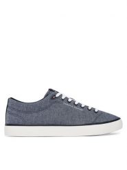 Tommy Hilfiger Tenisówki Th Hi Vulc Core Low Chambray FM0FM05818 Niebieski. Niebieskie trampki i tenisówki męskie Tommy Hilfiger, bez wzorów, z materiału, bez zapięcia. Za 329.99 zł.