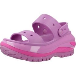 Klapki Crocs Model Classic Mega Crush Sandal Kolor Fioletowy. Fioletowe klapki damskie Crocs, bez wzorów, z gumy, bez obcasa, na platformie. Za 312.10 zł.