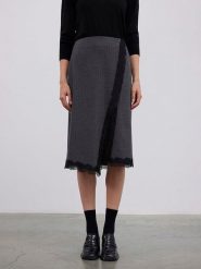 BGN Spódnica w kolorze antracytowym rozmiar: 38. Czarne spódniczki damskie BGN, bez wzorów, z podwyższonym stanem, midi, proste. Za 126.75 zł.