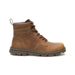 Buty do chodzenia męskie Caterpillar Practitioner Mid. Brązowe buty trekkingowe męskie CATerpillar, z materiału, za kostkę, bez zapięcia, outdoorowe. Za 592.00 zł.