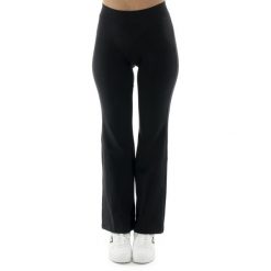 Legginsy miękki na trening na co dzień. Czarne legginsy sportowe damskie LEONE 1947 APPAREL, bez wzorów, z bawełny, na fitness i siłownię. W wyprzedaży za 79.36 zł.