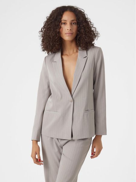 Vero Moda Marynarka Wendy 10301491 Szary Slim Fit. Szare marynarki i żakiety damskie Vero Moda, bez wzorów, z syntetyku. Za 149.99 zł.