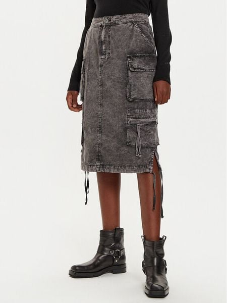 Alpha Industries Spódnica jeansowa 148068 Szary Regular Fit. Szare spódniczki damskie Alpha Industries, l, bez wzorów, z bawełny. Za 219.99 zł.