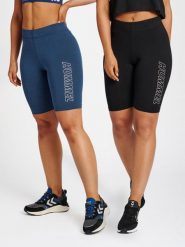 Szorty damskie Hummel TE Maja (x2). Czarne spodenki sportowe damskie HUMMEL, s, z bawełny, na fitness i siłownię. Za 246.00 zł.