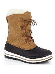 Kimberfeel Kozaki zimowe "Tiago" w kolorze jasnobrązowo-czarnym rozmiar: 45. Brązowe buty zimowe męskie Kimberfeel, na zimę, bez zapięcia. Za 347.99 zł.