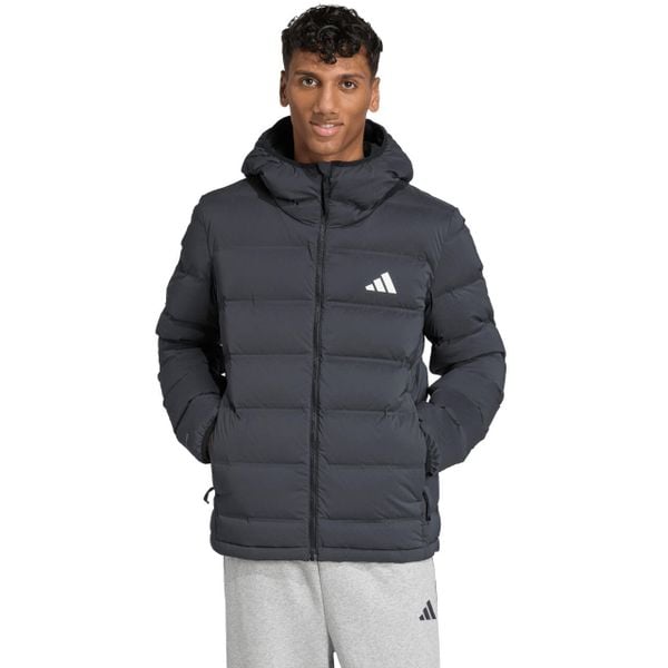 Kurtka męska adidas Helionic Climawarm Stretch Hooded Down. Czarne kurtki męskie Adidas, m, bez wzorów, z poliesteru, z kapturem. Za 652.99 zł.