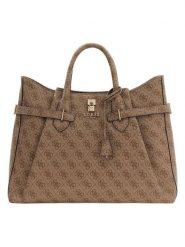 Guess Torebka w kolorze jasnobrązowym - 38 x 28 x 13 cm rozmiar: onesize. Brązowe torebki klasyczne damskie Guess, z aplikacjami, z materiału, bez dodatków. Za 469.99 zł.