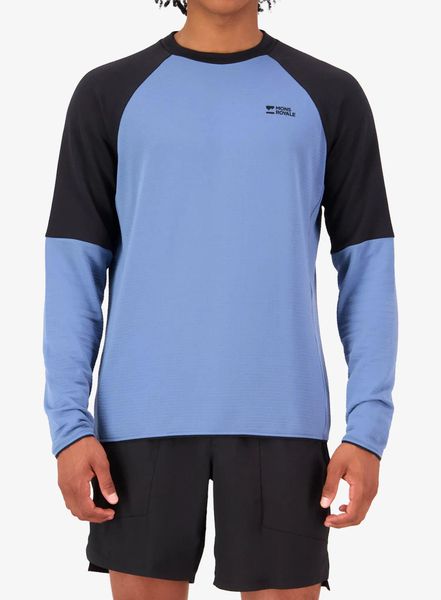 Bluza Mons Royale Quad Merino Fleece Pullover. Niebieskie bluzy bez kaptura męskie Mons Royale, m, z materiału. Za 582.99 zł.
